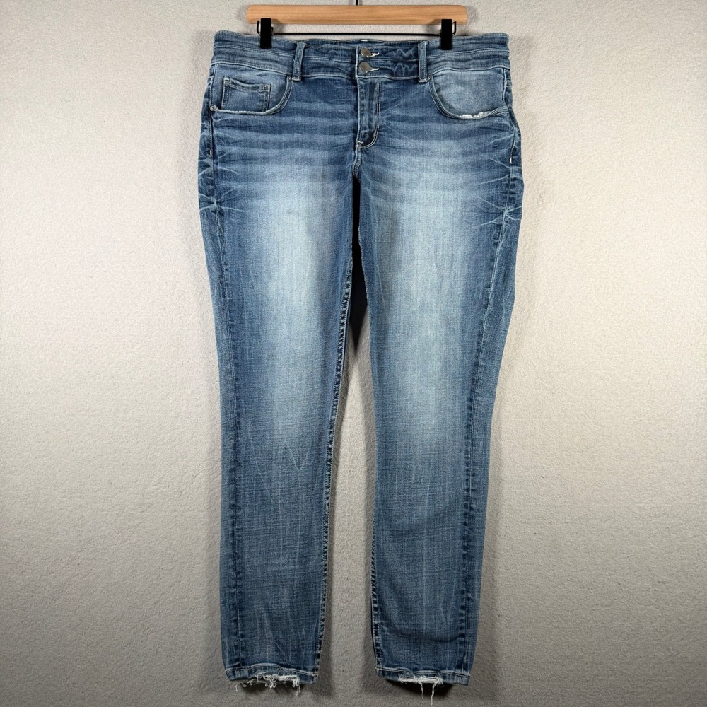 BKE Payton Universal Fit Mid-Rise Skinny Jeans Medium Wash Blue Size 34 ABK3837